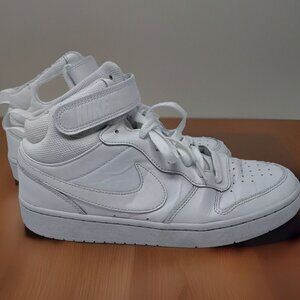 Nike KIDS SIZE 7Y Court Borough Mid 2 Shoes WHITE Sneakers
